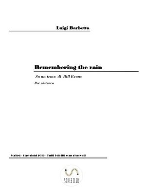cover image of Remembering the rain